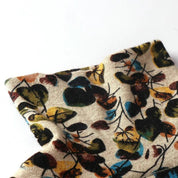 Isa | Comfortabele coljurk met bladpatroon in de kleur Beige voor dames in stijl ideaal voor de herfst.