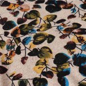 Isa | Comfortabele coljurk met bladpatroon in de kleur Beige voor dames in stijl ideaal voor de herfst.