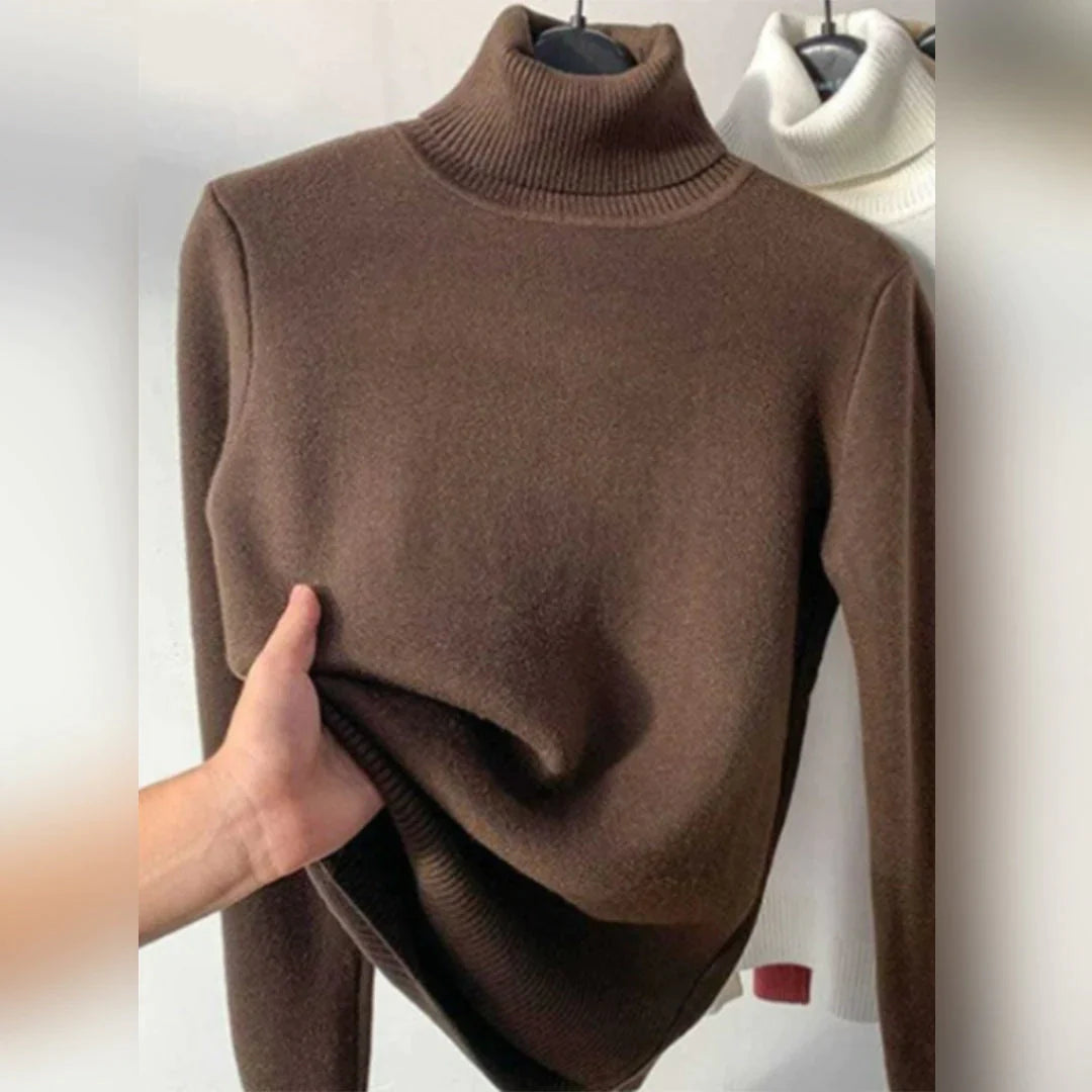 Isabella Belonni | Comfortabele casual trui in de kleur Koffie voor dames in Lounge stijl ideaal voor de winter