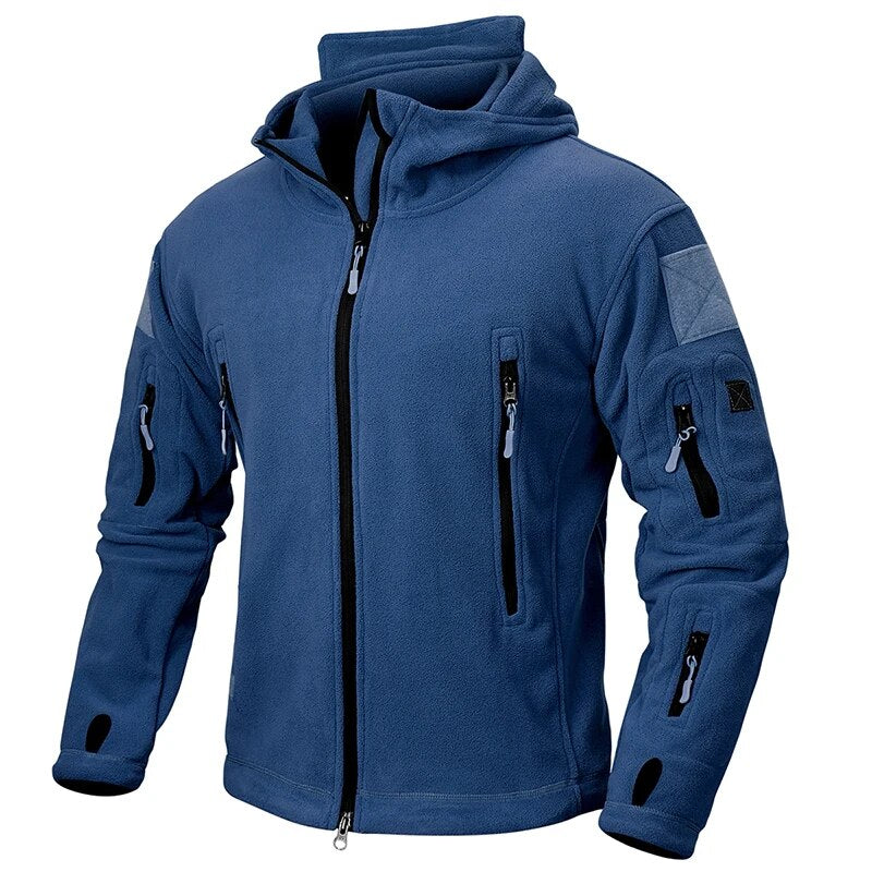 Ivan | Tactische fleece herenjas in de kleur Blauw voor heren in Outdoor stijl ideaal voor de herfst.