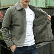 Jacket met kraag (3 Designs) in de kleur Groen voor heren in stijl ideaal voor de winter