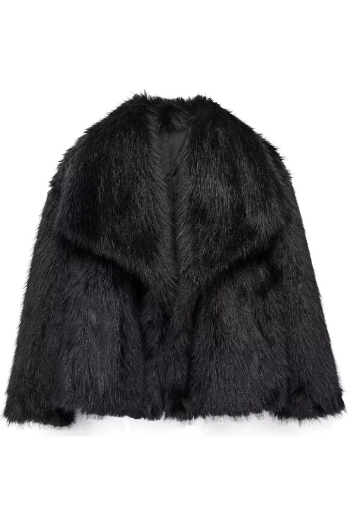 Jacobs | Premium gewatteerde pluche jas in de kleur Zwart voor dames in Outdoor stijl ideaal voor de winter