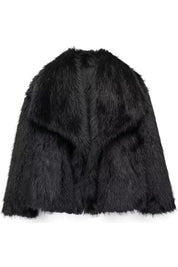 Jacobs | Premium gewatteerde pluche jas in de kleur Zwart voor dames in Outdoor stijl ideaal voor de winter