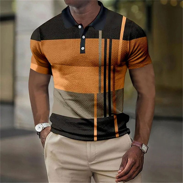 James | Modieus en comfortabel polo shirt in de kleur Oranje voor heren in Smart-casual stijl ideaal voor de lente.