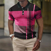 James | Modieus en comfortabel polo shirt in de kleur Roze voor heren in Smart-casual stijl ideaal voor de lente.