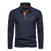 Stijlvolle polo met hertenborduurwerk en lange mouwen, gemaakt van hoogwaardige materialen voor duurzaamheid en comfort. Perfect voor een trendy toevoeging aan je outfit.