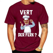 James | Zweedse kok Muppets T-shirt in de kleur Rood voor heren in stijl geschikt voor alle seizoenen.