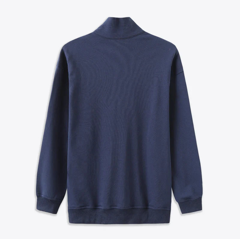 Jan | Katoenen vest met rits in de kleur Blauw voor heren in Smart-casual stijl geschikt voor alle seizoenen.