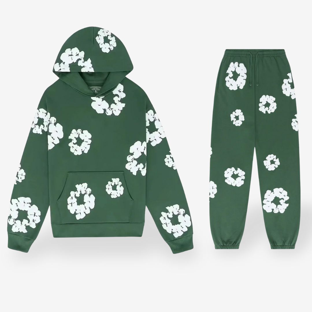 Unisex Floral Tracksuit (Hoodie & Pants Set) afbeelding 3