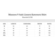 Linnen katoenen herenoverhemd met V-hals, gemaakt van 100% linnen voor ultiem comfort en een onberispelijke weekend-casual look. Het lichtgewicht en ademende ontwerp zorgt voor een luchtig gevoel, terwijl de contrastgestikte kraag en de klassieke zoom het shirt een tijdloze charme geven.