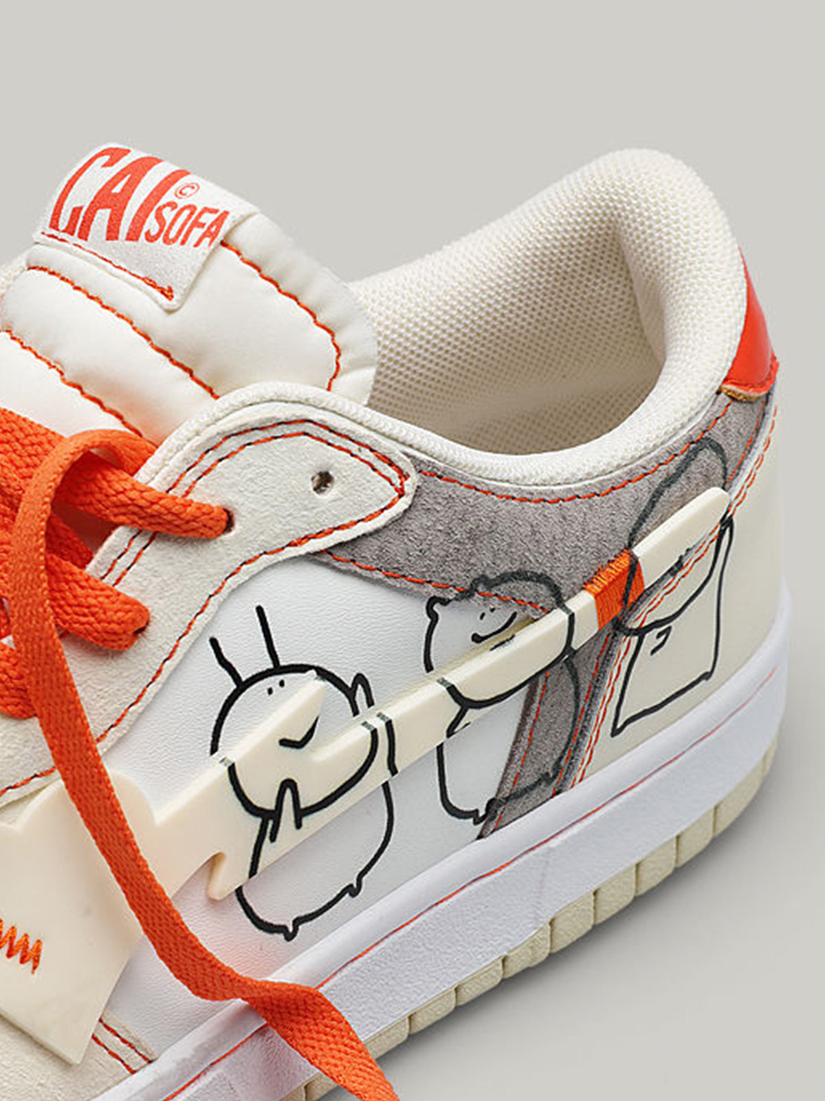 Jelmer | Ademende heren sneakers in de kleur Oranje voor heren in stijl geschikt voor alle seizoenen.