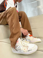 Jelmer | Ademende heren sneakers in de kleur Oranje voor heren in stijl geschikt voor alle seizoenen.