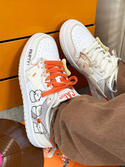 Jelmer | Ademende heren sneakers in de kleur Oranje voor heren in stijl geschikt voor alle seizoenen.