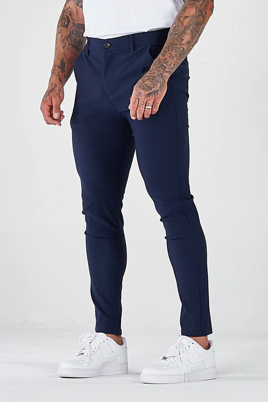 Jeroen | Casual herenjeans in verschillende kleuren in de kleur Blauw voor heren in stijl geschikt voor alle seizoenen.