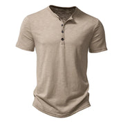 Stijlvolle heren T-shirt met Henley kraag - perfect voor een trendy toevoeging aan je outfit. Gemaakt van hoogwaardige materialen voor langdurig comfort en voorzien van een prachtige pasvorm voor een stijlvolle look.