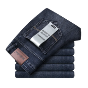 Jeroen | Klassieke rechte spijkerbroek in de kleur Donkerblauw voor heren in Heritage stijl ideaal voor de winter