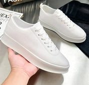 Jerry | Lente lederen sneakers voor heren in de kleur Wit voor heren in stijl ideaal voor de herfst.