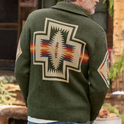 Joekies Vest in de kleur Legergroen voor heren in stijl ideaal voor de herfst.