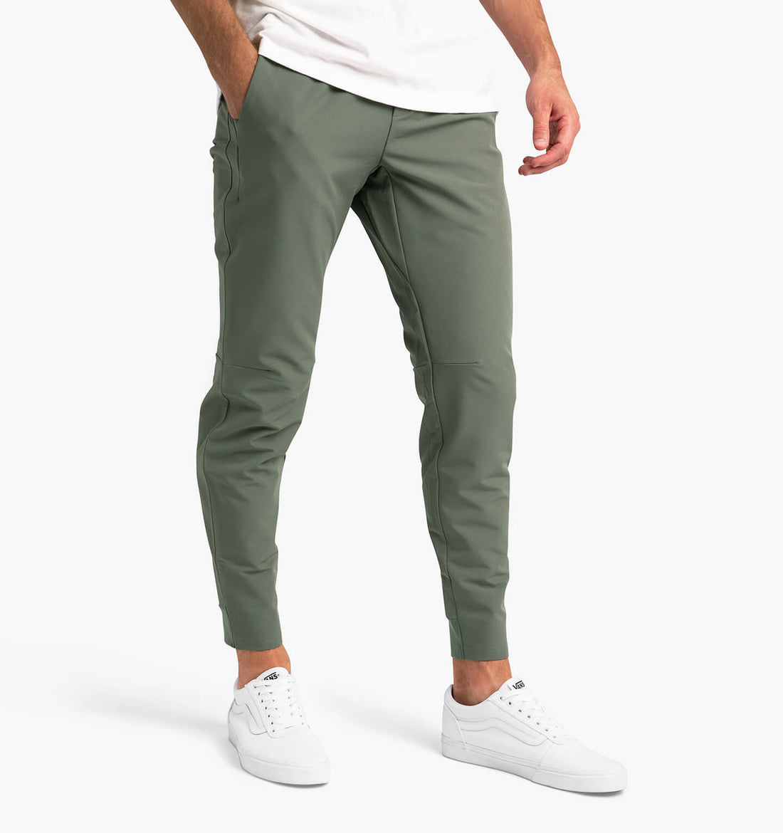 Johan | Winterse stretch broek in de kleur Groen voor heren in stijl ideaal voor de winter