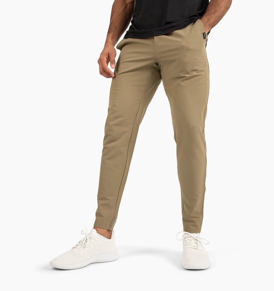 Johan | Winterse stretch broek in de kleur Khaki voor heren in stijl ideaal voor de winter