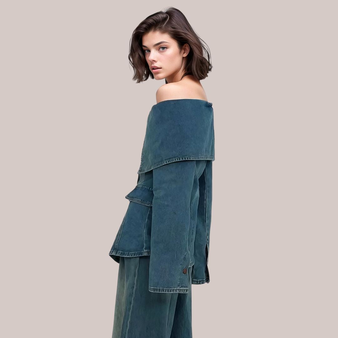 Johanna | Stijlvolle spijkerjas in de kleur Blauw voor dames in stijl ideaal voor de herfst.