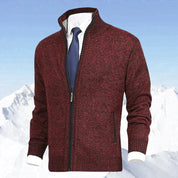 John | Elegant heren vest met rits, kraag en zakken in de kleur Donkerrood voor heren in stijl ideaal voor de herfst.
