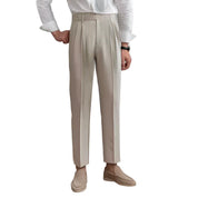 Jordy | Hoge taille pantalon in de kleur Beige voor heren in Formal stijl geschikt voor alle seizoenen.