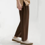 Jørgen | Geribbelde katoenen pantalon in de kleur Bruin voor heren in Streetwear stijl geschikt voor alle seizoenen.