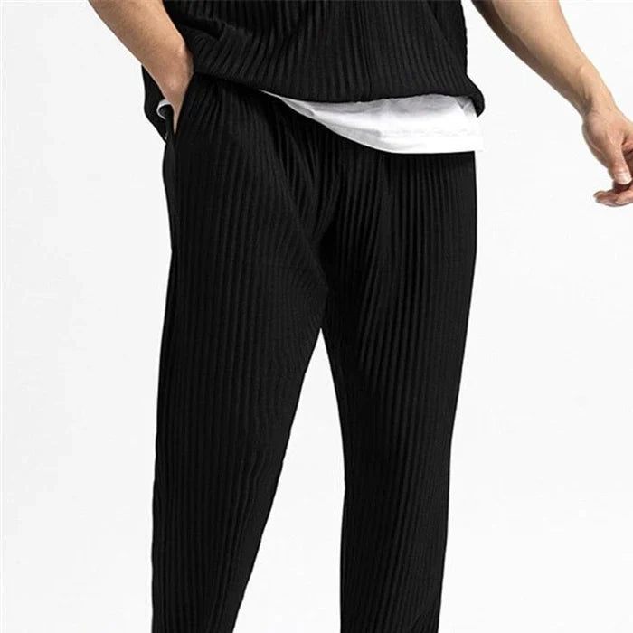 Jørgen | Geribbelde katoenen pantalon in de kleur Grijs voor heren in Streetwear stijl geschikt voor alle seizoenen.