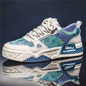 Jules | Casual olieverfsneakers in de kleur Blauw voor heren in stijl geschikt voor alle seizoenen.