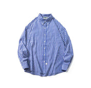 Jules | Gestreept shirt in de kleur Blauw voor in stijl ideaal voor de herfst.