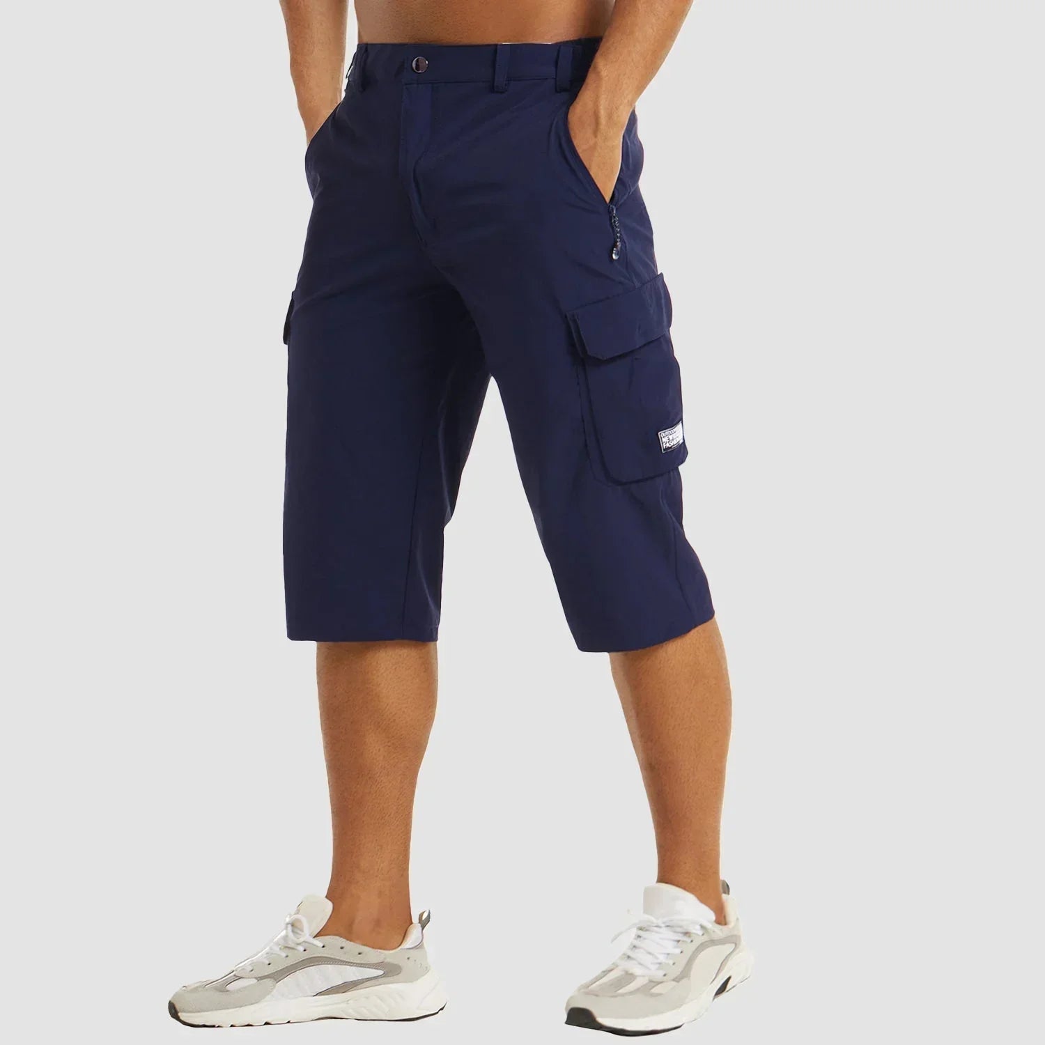 Jules | Sneldrogende heren cargo shorts met zakken in de kleur Donkerblauw voor heren in Outdoor stijl ideaal voor de zomer.