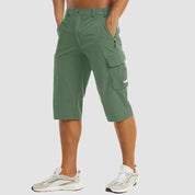 Jules | Sneldrogende heren cargo shorts met zakken in de kleur Groen voor heren in Outdoor stijl ideaal voor de zomer.
