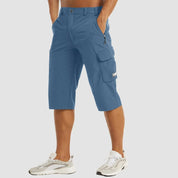 Jules | Sneldrogende heren cargo shorts met zakken in de kleur Lichtblauw voor heren in Outdoor stijl ideaal voor de zomer.