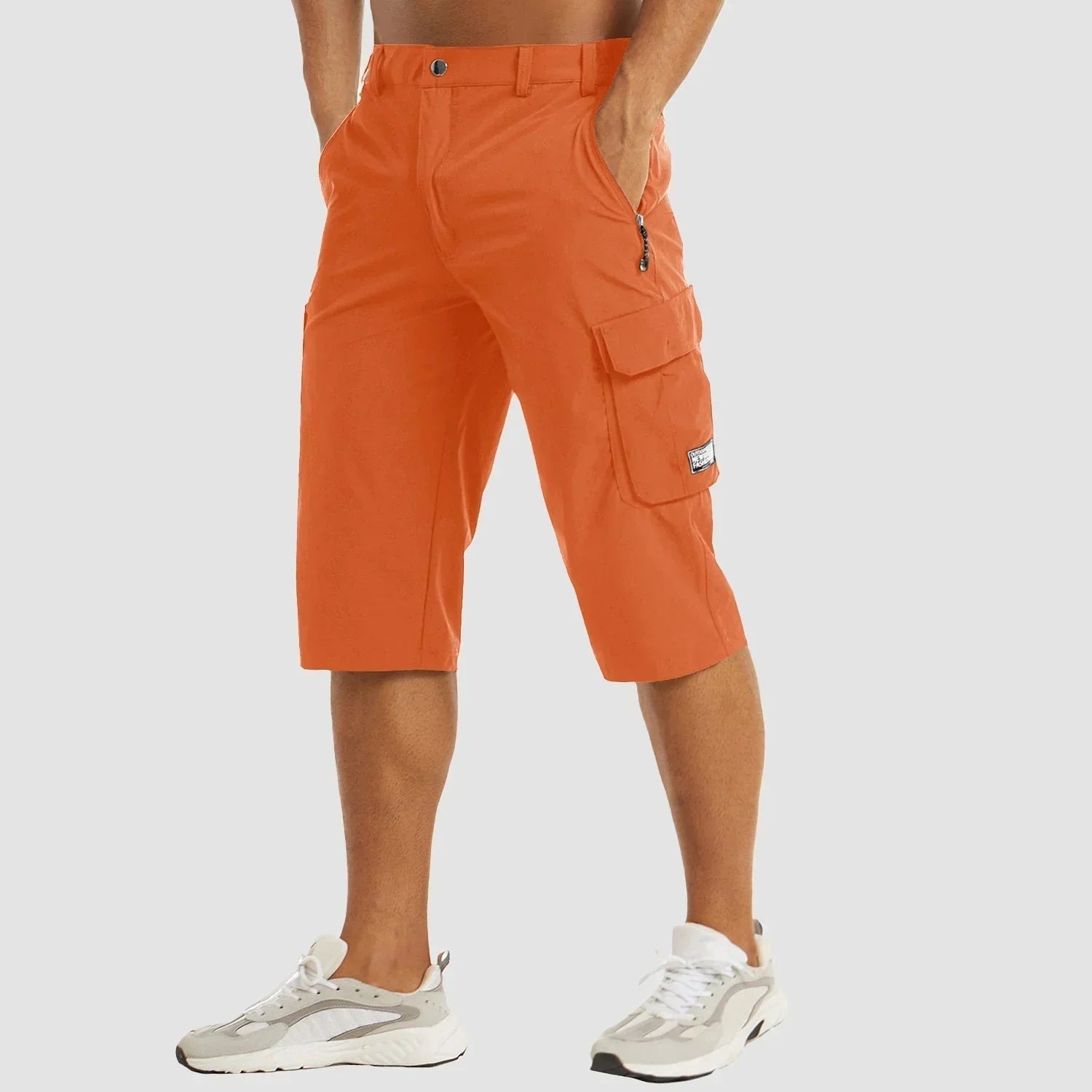 Jules | Sneldrogende heren cargo shorts met zakken in de kleur Oranje voor heren in Outdoor stijl ideaal voor de zomer.