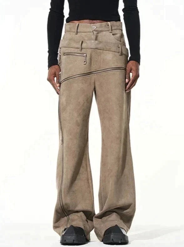 Karl | Designer Jeans met Vintage Wassing in de kleur Koffie voor heren in stijl ideaal voor de herfst.