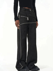 Karl | Designer Jeans met Vintage Wassing in de kleur Zwart voor heren in stijl ideaal voor de herfst.