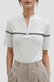 Kato | Stijlvol Gestreept Polo T-shirt