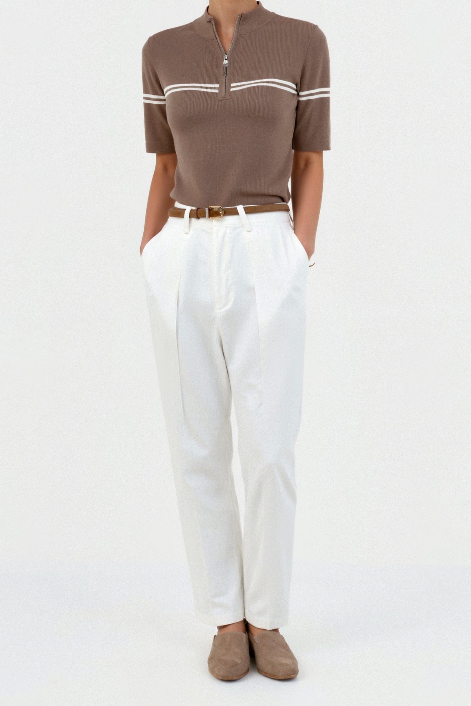 Kato | Stijlvol Gestreept Polo T-shirt