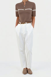 Kato | Stijlvol Gestreept Polo T-shirt