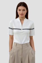 Kato | Stijlvol Gestreept Polo T-shirt