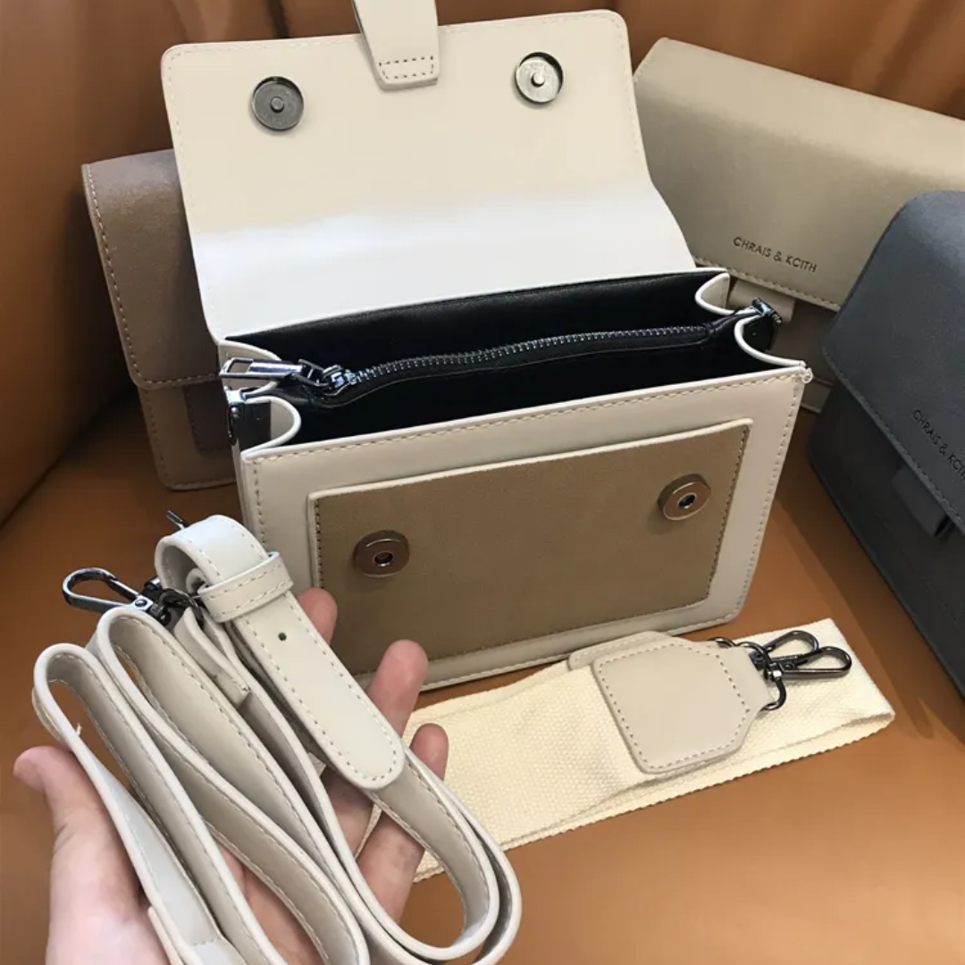 Kristel Crossbody Tas | Met handige flip-opening in de kleur Khaki voor dames in stijl geschikt voor alle seizoenen.