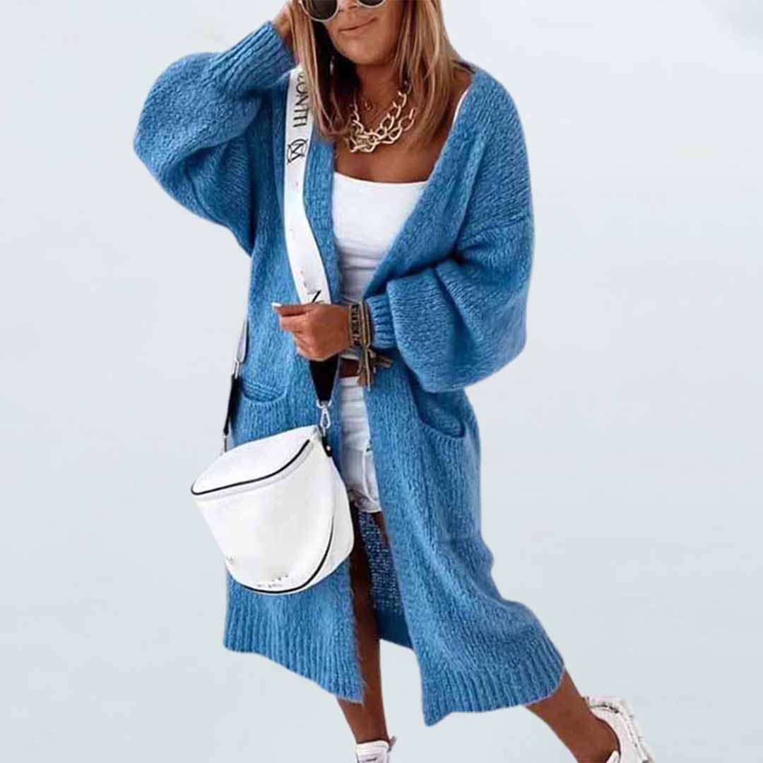 Lang vest voor vrouwen in de kleur Blauw voor dames in stijl geschikt voor alle seizoenen.