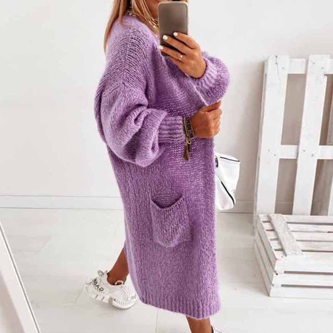 Lang vest voor vrouwen in de kleur Blauw voor dames in stijl geschikt voor alle seizoenen.