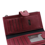 Lange Leren Portemonnee | Praktisch & Stijlvol in de kleur Hemelsblauw voor dames in stijl geschikt voor alle seizoenen.