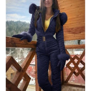 Lara | Dames ski-overall in de kleur Blauw voor dames in stijl ideaal voor de winter
