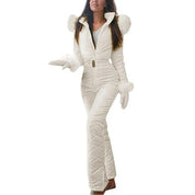 Lara | Dames ski-overall in de kleur Wit voor dames in stijl ideaal voor de winter