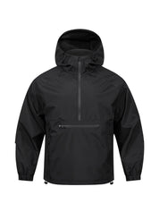 Een must-have voor mannen op zoek naar een casual jas met bescherming tegen wisselvallig weer. Deze windbreaker biedt comfort en stijl met een halve ritssluiting en capuchon, perfect voor dagelijks gebruik en outdoor activiteiten. Gemaakt van 100% polyester voor duurzaamheid en comfort.