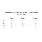 Heren jack met rits, gemaakt van een combinatie van katoen en polyester voor een warm en comfortabel gevoel. Met kenmerken zoals een staande kraag, ritssluiting, nageldecoraties, borstzakken en rib manchetten biedt dit jack zowel functionaliteit als stijl.