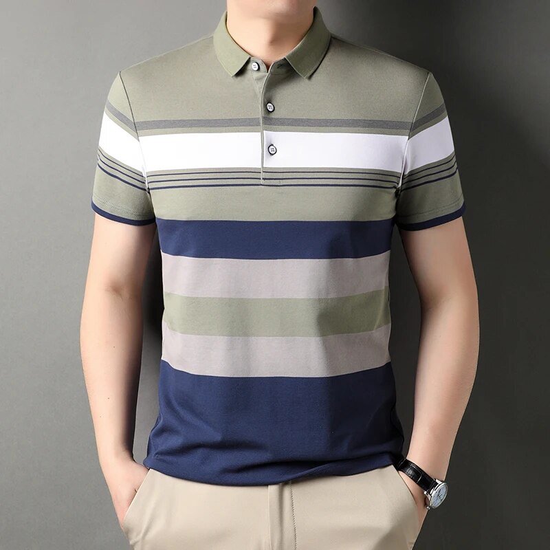 Lars | Luxe zomerpolo in de kleur Groen voor heren in stijl ideaal voor de lente.